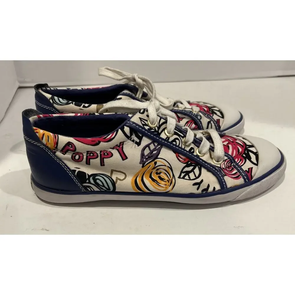 Vintage Coach Poppy Barrett Love Sneakers Size 9.5 Y2K 00s Graffiti Logo Womens